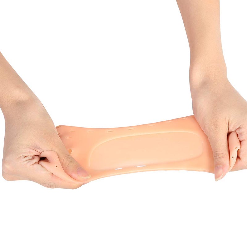 woobles 2Pcs Moisturizing Silicone Sock, Silicone Moisturizing Socks for Women and Men Foot, Non-Slip Silicone Socks, Anti-Split Moisturizing Socks, Foot Care Protection Tools(L-Meat) - Image 5